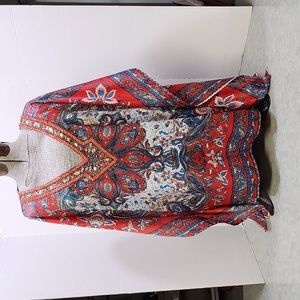 Stunning beaded Chico's cover-up top